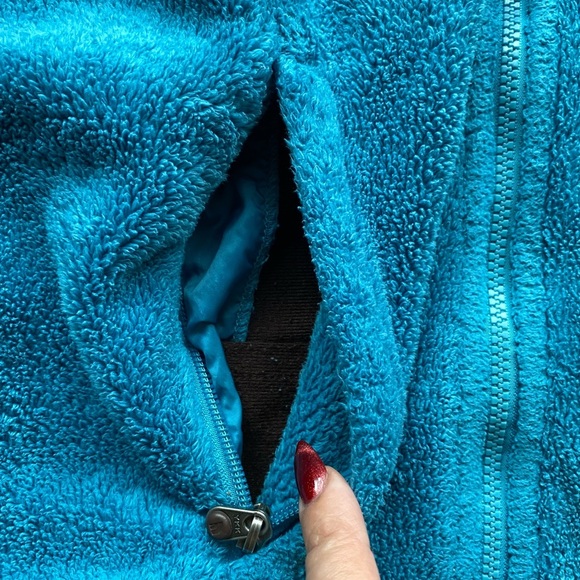 The North Face Teal Blue Fleece Zip Jacket Women’s Small | Soft Full Zip - Picture 4 of 14